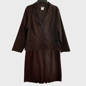 Chocolate Brown 2-Piece Skirt Suit